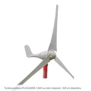 Turbina eoliana PLUS 600W 24V cu rotor majorat